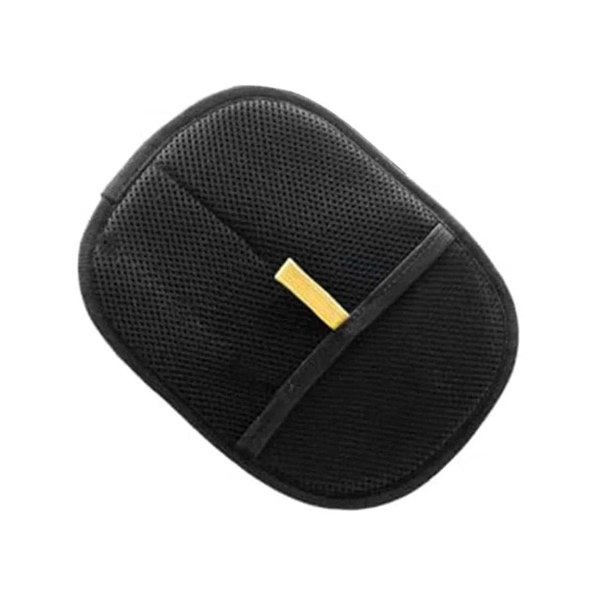 Gant anti-poils double face noir, vue de trois quarts sur fond blanc